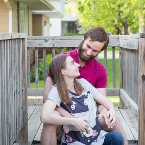 Front porch photo by Pella Iowa photographer Creating Memories Photography